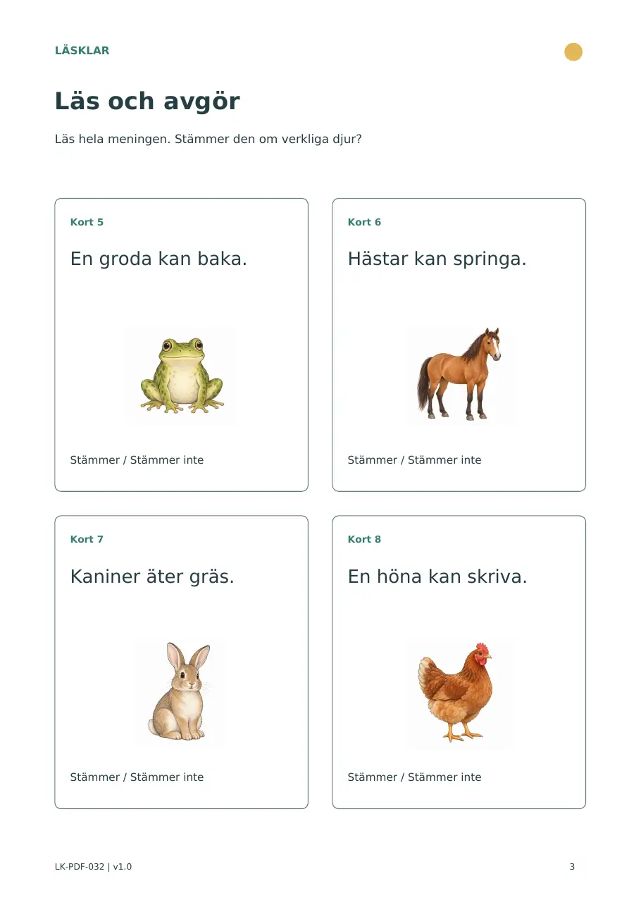 Sida 3 av 4 – elevbladet Läs och avgör – stämmer det?