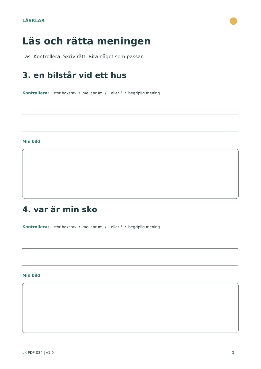 Sida 3 av 5 – elevbladet Läs och rätta meningen